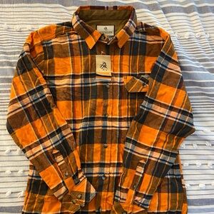 Legendary Whitetails Orange and Blue Plaid Shirt